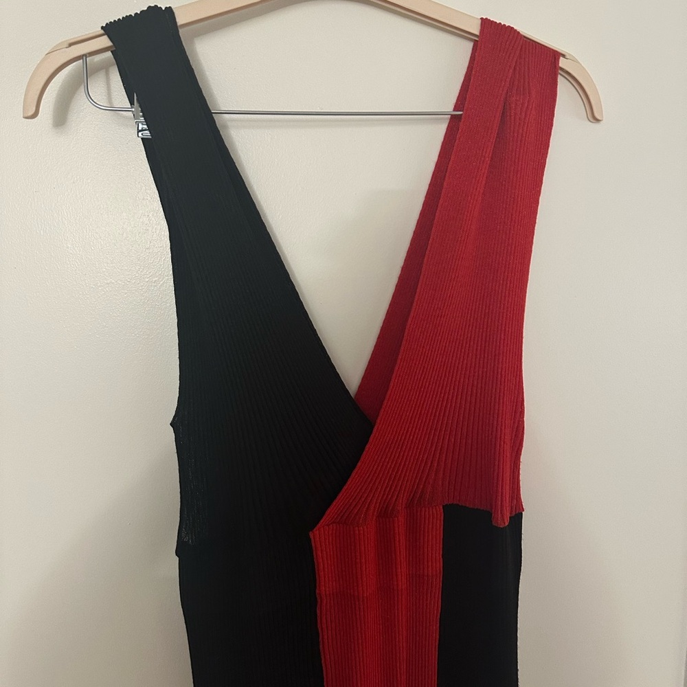 Zara Black and Red Women's Dress